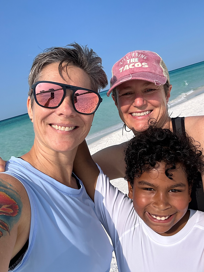 Photo of Molly Booker and family at the beach