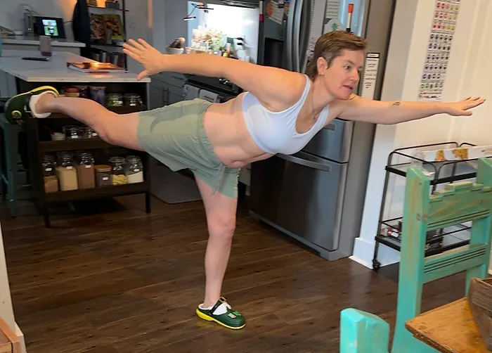 Photo of Molly Booker practicing yoga