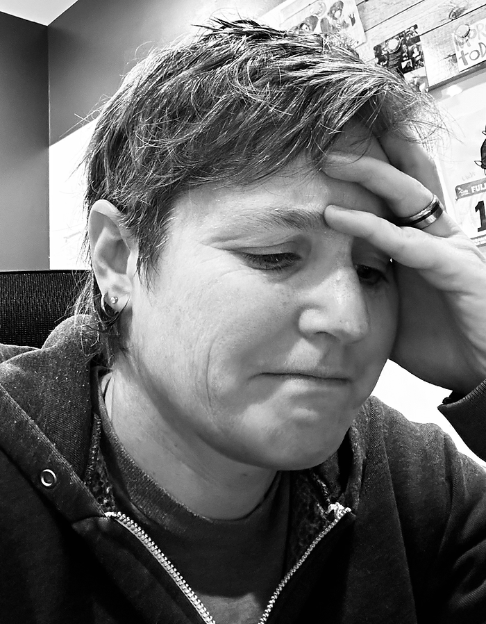 Black and white photograph of Molly Booker