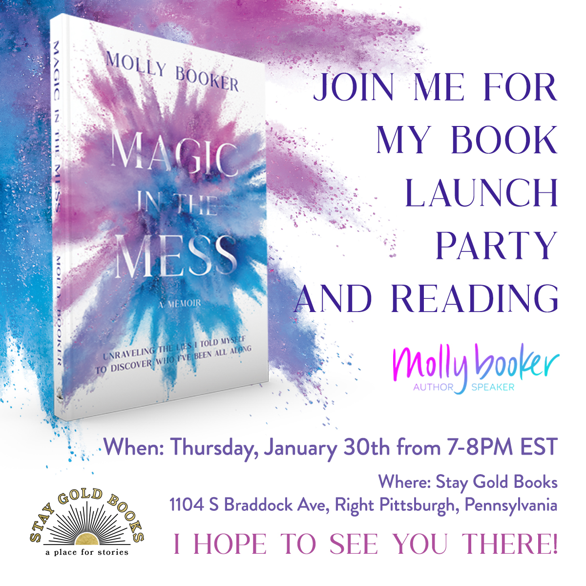Book Launch Party flyer